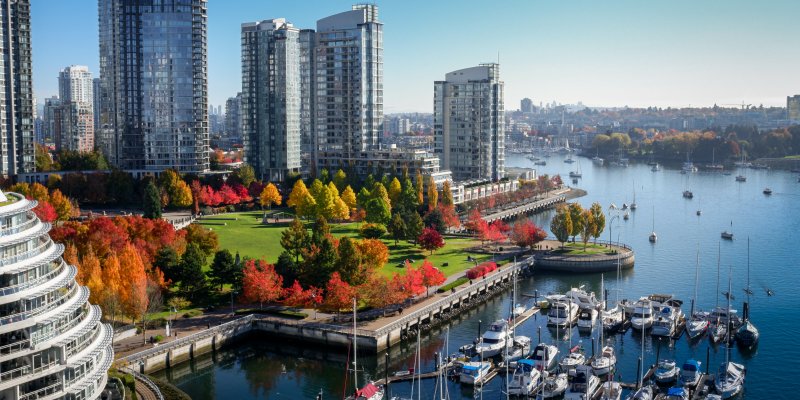 Vancouver bay water and buildings